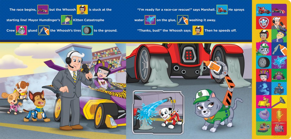 PAW Patrol Chase, Marshall, Skye, and More! - Race to the Rescue 20-Button Sound Book - PI Kids - PI Kids [KSIĄŻKA]
