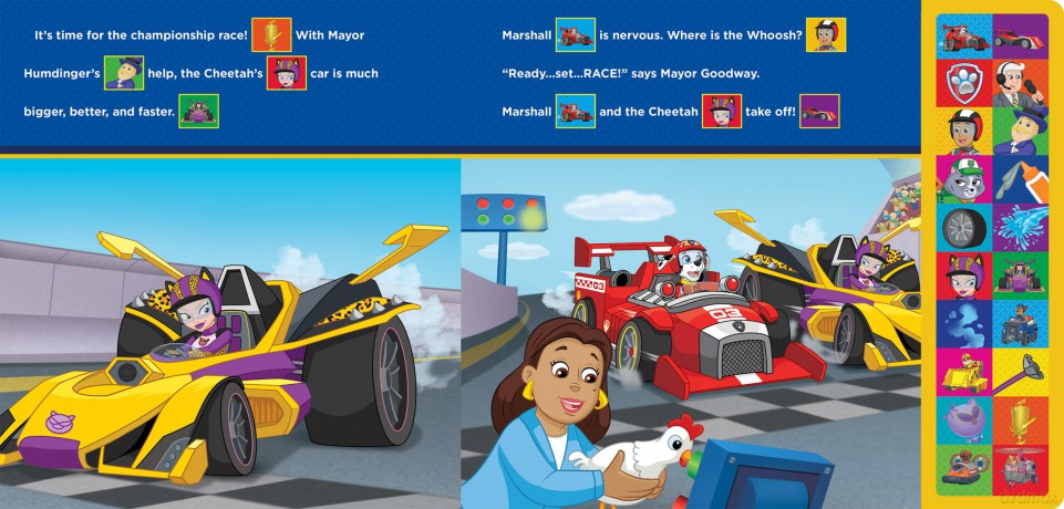 PAW Patrol Chase, Marshall, Skye, and More! - Race to the Rescue 20-Button Sound Book - PI Kids - PI Kids [KSIĄŻKA]