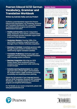 Pearson Edexcel GCSE German Vocabulary, Grammar and Translation Workbook - Gabriela Hallas [KSIĄŻKA]