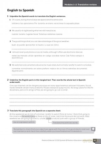 Pearson Edexcel GCSE Spanish Vocabulary, Grammar and Translation Workbook - Denise Currie [KSIĄŻKA]