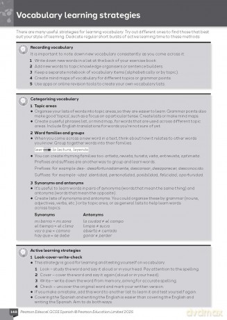 Pearson Edexcel GCSE Spanish Vocabulary, Grammar and Translation Workbook - Denise Currie [KSIĄŻKA]