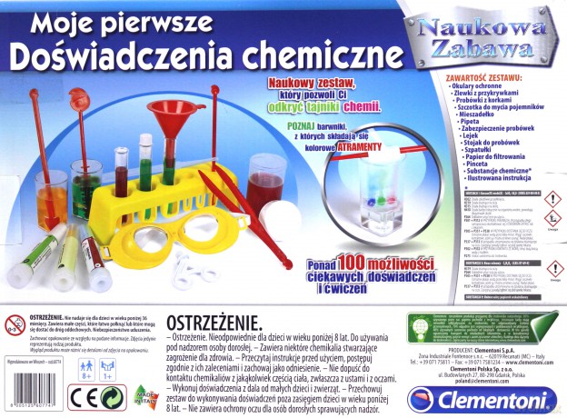 CLEMENTONI Naukowa Zabawa: Moje Pierwsze Doświadczenia Chemiczne