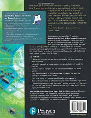 Quantitative Methods for Business and Economics - Glyn Burton [KSIĄŻKA]