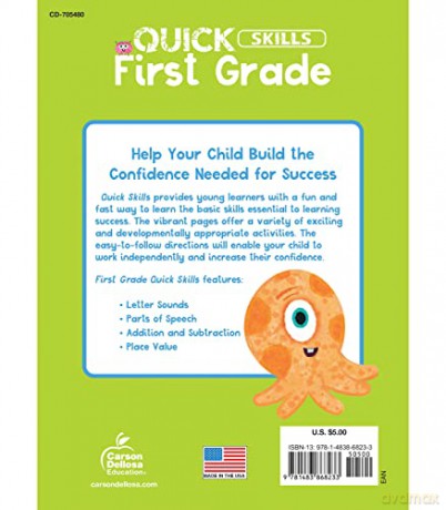 Quick Skills First Grade Workbook - Carson Dellosa Education [KSIĄŻKA]