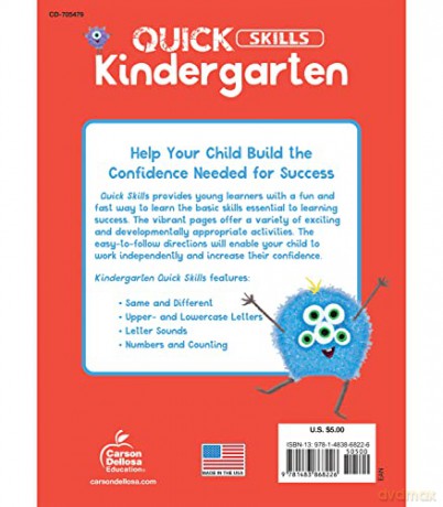 Quick Skills Kindergarten Workbook - Carson Dellosa Education [KSIĄŻKA]