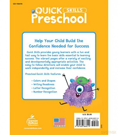 Quick Skills Preschool Workbook - Carson Dellosa Education [KSIĄŻKA]