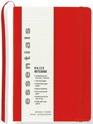 Notatnik Essentials Czerwony Linia