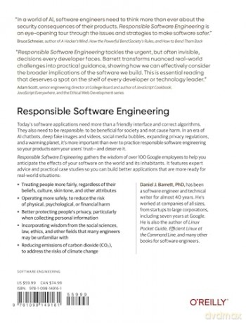 Responsible Software Engineering: With Real-World Case Studies from Google - Daniel J Barrett [KSIĄŻKA]