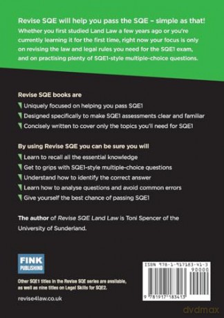Revise SQE Land Law 2025/26 | Revision Guides for SQE1 | Solicitor's Qualifying Exam | Up to date with 2025 Specification: SQE1 Revision Guide - Toni Spencer [KSIĄŻKA]