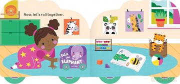 Rolling Pals: Ella the Elephant: An Interactive Board Book for Toddlers with Wheels - duopress [KSIĄŻKA]