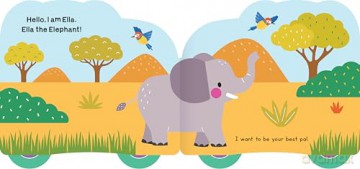 Rolling Pals: Ella the Elephant: An Interactive Board Book for Toddlers with Wheels - duopress [KSIĄŻKA]