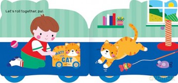 Rolling Pals: Matt the Cat: An Interactive Board Book for Toddlers with Wheels - duopress [KSIĄŻKA]