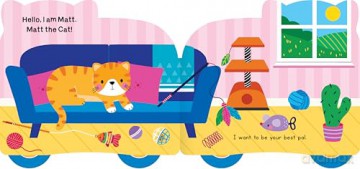 Rolling Pals: Matt the Cat: An Interactive Board Book for Toddlers with Wheels - duopress [KSIĄŻKA]