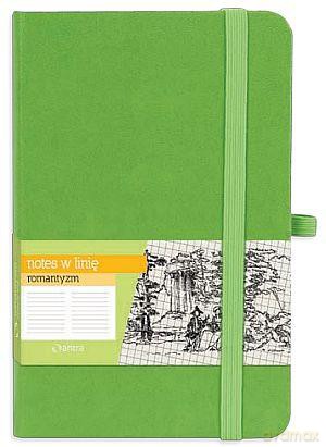 Notes A5 W Linie Romantyzm Zielony