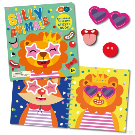 Silicone Sticker Book - Silly Animals - Buddy and Barney [KSIĄŻKA]
