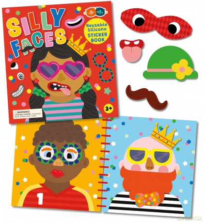 Silicone Sticker Book - Silly Faces - Buddy and Barney [KSIĄŻKA]