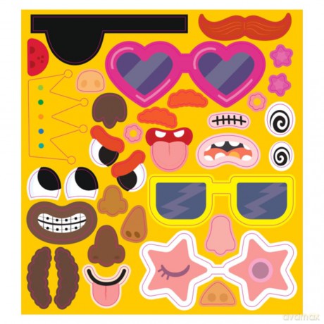 Silicone Sticker Book - Silly Faces - Buddy and Barney [KSIĄŻKA]