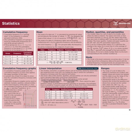 SnapRevise A-Level Maths Summary Notes - SnapRevise [KSIĄŻKA]