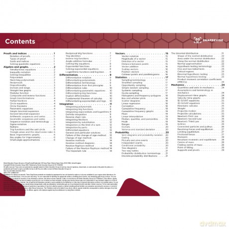 SnapRevise A-Level Maths Summary Notes - SnapRevise [KSIĄŻKA]
