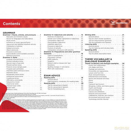 SnapRevise GCSE Spanish Summary Notes - SnapRevise [KSIĄŻKA]