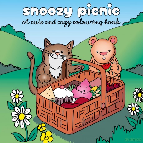 Snoozy Picnic: A cute and cozy colouring book - Ollie Brown [KSIĄŻKA]