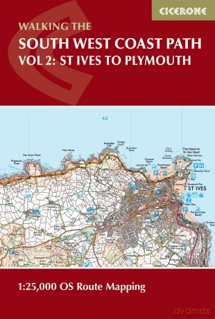 South West Coast Path Map Booklet - Vol 2: St Ives to Plymouth: 1:25,000 OS Route Mapping - Paddy Dillon [KSIĄŻKA]