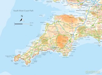 South West Coast Path Map Booklet - Vol 2: St Ives to Plymouth: 1:25,000 OS Route Mapping - Paddy Dillon [KSIĄŻKA]