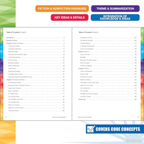 Spectrum Reading Workbook, Grade 4 - Spectrum [KSIĄŻKA]