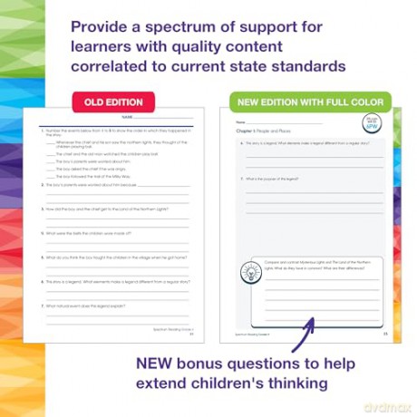 Spectrum Reading Workbook, Grade 4 - Spectrum [KSIĄŻKA]
