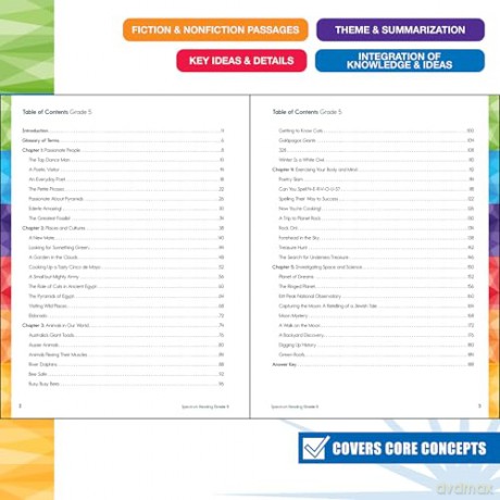 Spectrum Reading Workbook, Grade 5 - Spectrum [KSIĄŻKA]