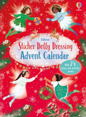 Sticker Dolly Dressing Kalendarz Adwentowy: A Festive Collection of Dress Up Sticker Dolls, Puzzles, and other Activity Books - Fiona Watt [KALENDARZ]