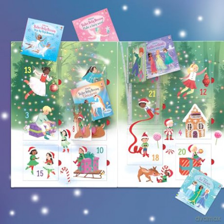 Sticker Dolly Dressing Kalendarz Adwentowy: A Festive Collection of Dress Up Sticker Dolls, Puzzles, and other Activity Books - Fiona Watt [KALENDARZ]