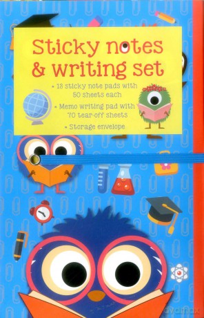 Sticky Notes and Writing Set: School Monsters: Fabulous Wallet-Style Folder Containing 13 Sticky Notepads, a Tear-Off Writing Pad, and Storage Envelope. - Peony Press [KSIĄŻKA]