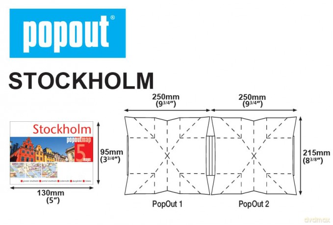 Stockholm PopOut Map - PopOut Maps [KSIĄŻKA]