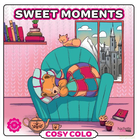 Sweet Moment - Cosy Colo: A creative colouring book to unwind with adorable animals and cosy moments - Diane Dufour [KSIĄŻKA]