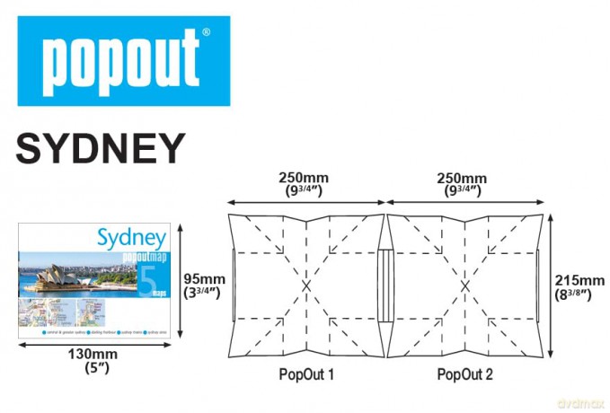 Sydney PopOut Map - PopOut Maps [KSIĄŻKA]