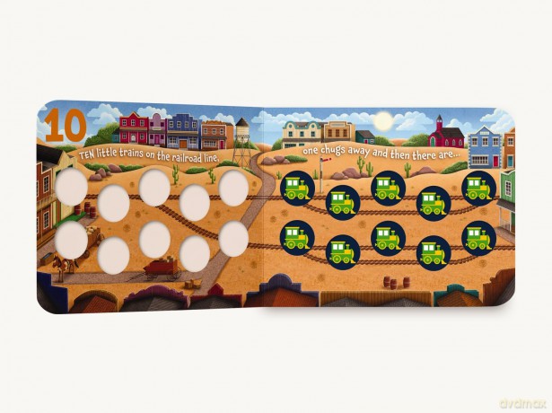 Ten Little Trains: A Counting Storybook - Amanda Sobotka [KSIĄŻKA]