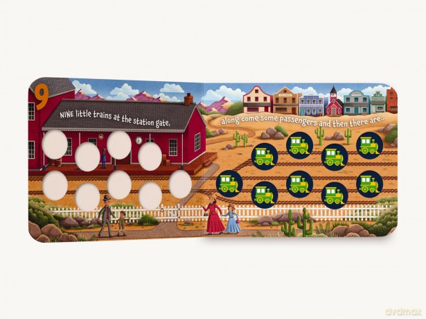 Ten Little Trains: A Counting Storybook - Amanda Sobotka [KSIĄŻKA]