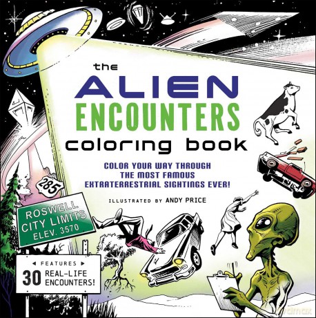 The Alien Encounters Coloring Book: Color Your Way Through the Most Famous Extraterrestrial Sightings Ever! - Andy Price [KSIĄŻKA]