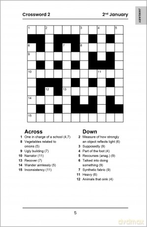 The Daily Crossword Book: A puzzle for every day of the year - Richardson Puzzles and Games [KSIĄŻKA]