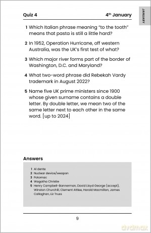 The Daily Quiz Book: A quiz for every day of the year - David McGaughey [KSIĄŻKA]