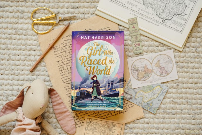 The Girl Who Raced the World: a page-turning retelling of the beloved classic Around the World in Eighty Days - Nat Harrison [KSIĄŻKA]