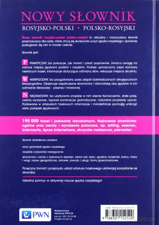 Nowy Słownik Rosyjsko-Polski Polsko-Rosyjski 