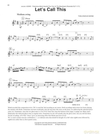 THELONIOUS MONK FAKE BOOK C EDITION: C Instruments [KSIĄŻKA]