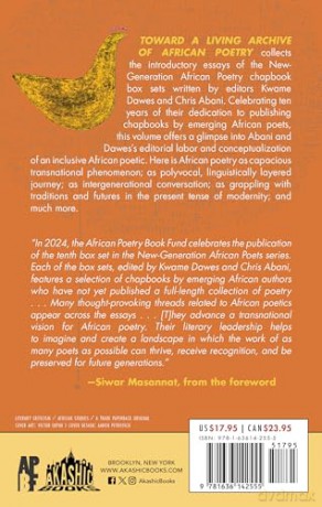 Toward a Living Archive of African Poetry: Kwame Dawes and Chris Abani on the New-Generation African Poets Chapbook - Kwame Dawes [KSIĄŻKA]