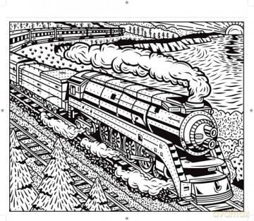 Trains Magic Painting Book - Sam Baer [KSIĄŻKA]