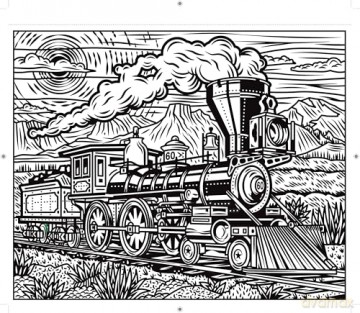 Trains Magic Painting Book - Sam Baer [KSIĄŻKA]
