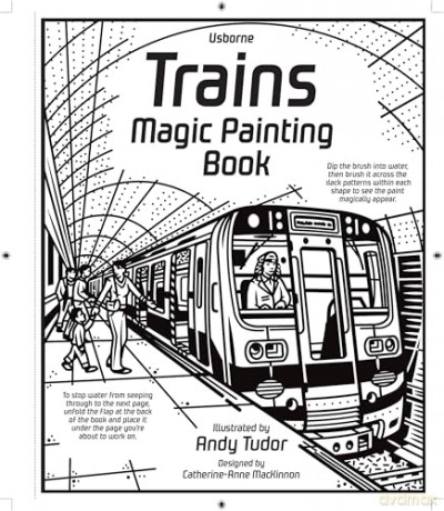 Trains Magic Painting Book - Sam Baer [KSIĄŻKA]