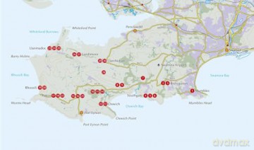 Walking in Gower: 30 walks exploring the National Landscape in South Wales - Andy Davies [KSIĄŻKA]