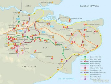Walking in Kent: 40 circular short walks and day walks - Kev Reynolds [KSIĄŻKA]